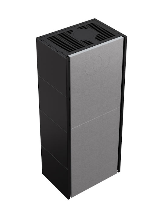 Kratki Simple Box L S Енергийна вмъкната касета Дърво 8кВт Ляв ъгъл с отваряща се врата Черен