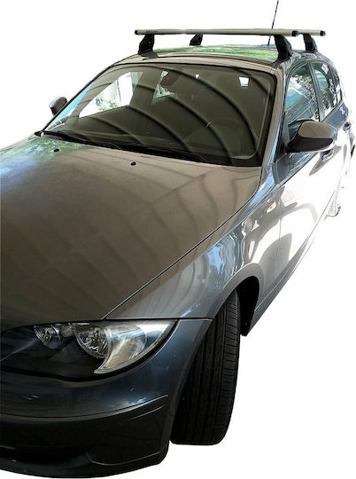 Menabo Aluminum Car Roof Bars for BMW Series 1 2004-2011 Set with Roof Rack Legs and Lock