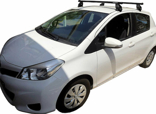 Menabo Метални Таванни Стелки За Автомобил За Toyota Yaris 5D 5D 2011+ С Крака За Покривен Багажник И Заключване Черни МП.TYARIS.05