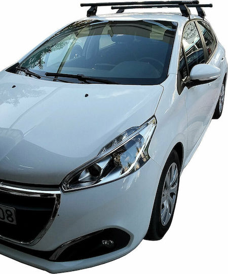 Menabo Метални Таванни Стелки За Автомобил За Peugeot 208 2012-2019 С Крака За Покривен Багажник И Заключване Черни МП.P208.11