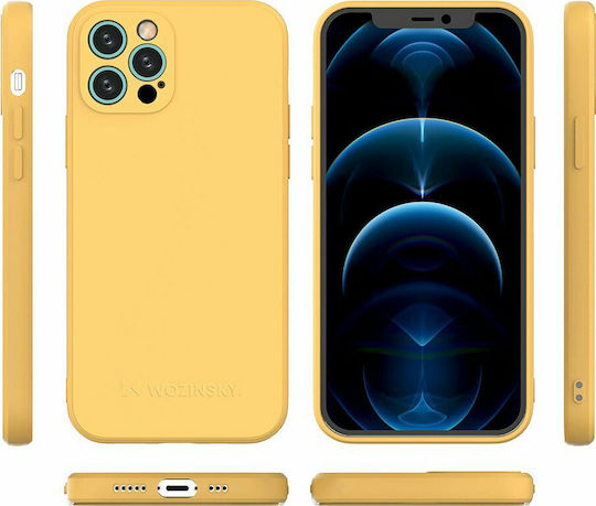 Wozinsky Color Back Cover Σιλικόνης Κίτρινο (iPhone 12 / 12 Pro)