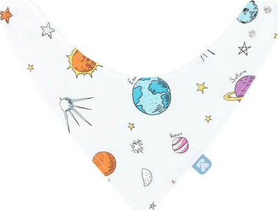 Kikka Boo Planets Bandana Fabric with Button Blue