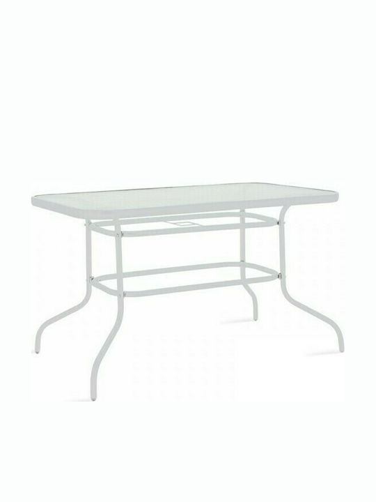 Σετ Τραπεζαρίας Εξωτερικού Χώρου Valor Calan 5τμχ λευκό-καφέ