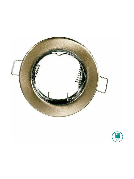 Fan Europe INC-REFLEX-SF1 Στρογγυλό Μεταλλικό Πλαίσιο για Σποτ Μπρούτζινο 1τμχ