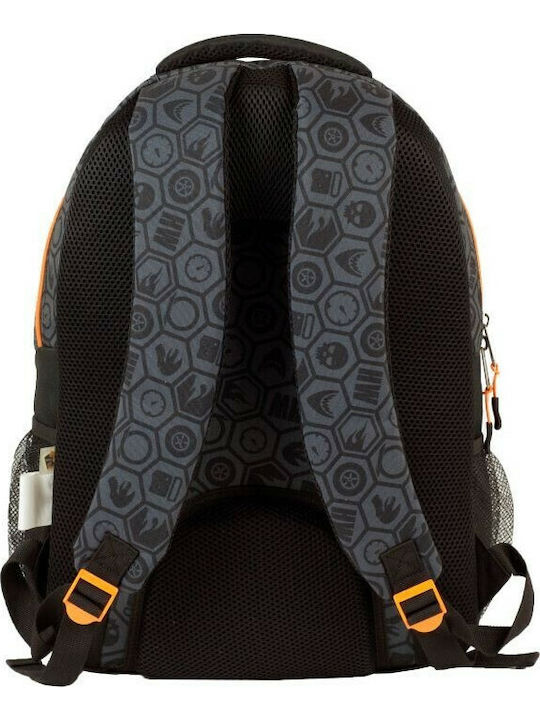 Gim Hot Wheels Custom Heiße Räder Schulranzen Rucksack Grundschule Schwarz mit Flaschenhalter 27Liter