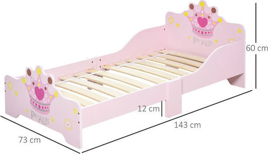 Princess Pat pentru Copii Single Roz pentru Saltea 70x140cm