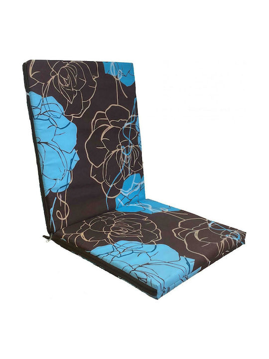 Linea Home Gartenstuhlkissen mit Rückenlehne Cobalt Hellblau 45x105cm