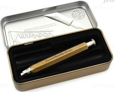 Kaweco Sketch Up Μηχανικό Μολύβι Σχεδίου από Ορείχαλκο 5.6mm με Ξύστρα 1τμχ Κίτρινο