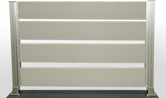 Newplan Umzäunung Deck Gartenzaunbedarf Weiß aus WPC 360x12x2cm Weiß