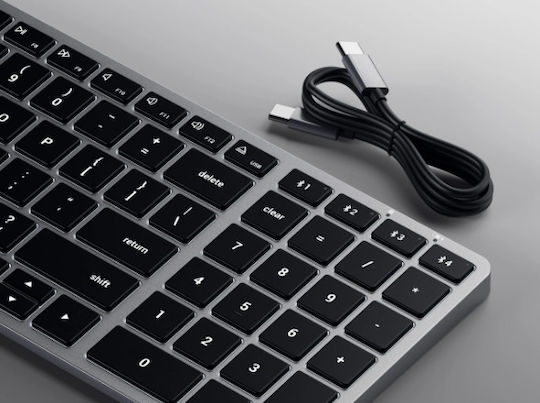 Satechi Slim X2 Kabellos Bluetooth Nur Tastatur Englisch US Gray