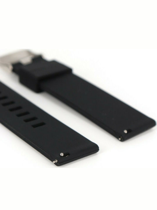 Diloy Straps Rubber Strap Black 18mm