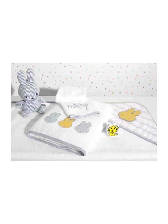 Miffy Set of baby towels 2pcs Gray Weight 420gr/m² Miffy Set of baby towels 2pcs Gray Weight 420gr/m²