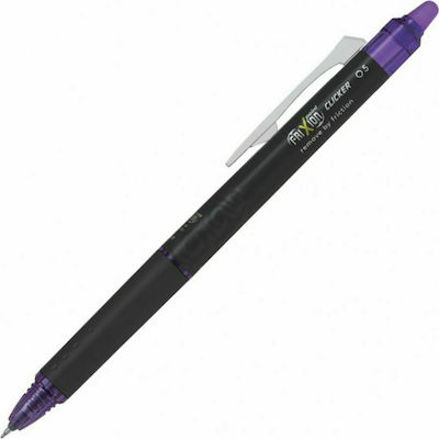 Pilot Frixion Point Clicker Pen Ballpoint 0.5mm with Purple Ink