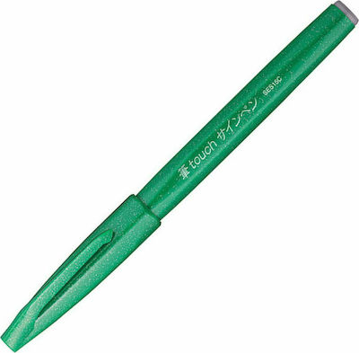 Pentel Brush Sign Pen Marker de Proiectare 1mm Verde