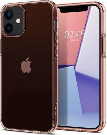 Spigen Crystal Flex Umschlag Rückseite Silikon Rosa (iPhone 12 mini)