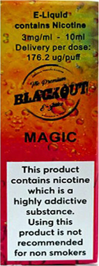 Blackout Fertige Nachfüllflüssigkeit Magic mit Rauchen Geschmack 6mg 10ml