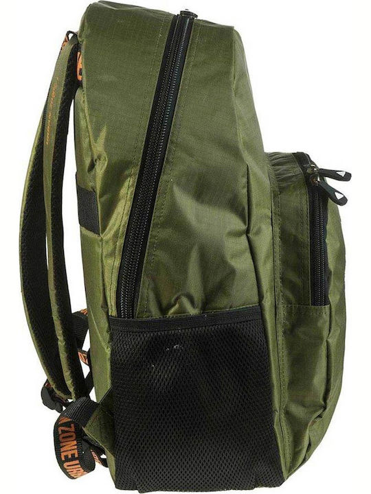 Busquets Reverse School Bag Backpack Junior High-High School Green with Water Bottle Holder