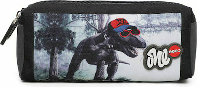 Lyc Sac Jurassic Pencil Case with 2 Compartments Black