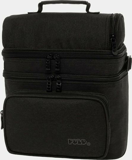 Polo Double Cooler Kinder Lunchtasche Rucksack 8lt Schwarze 27x17x30cm