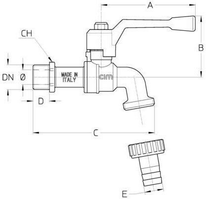 Cimberio CIM 34 Outdoor Faucet 3/4