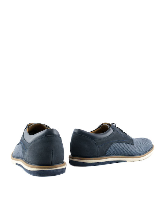 Romeo 399-1478 Δερμάτινα Ανδρικά Casual Παπούτσια Μπλε