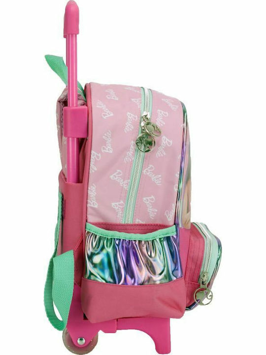 Gim Barbie Think Sweet School Bag Trolley Kindergarten Pink with Water Bottle Holder 12Liters