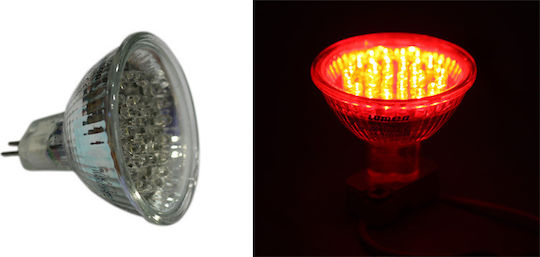 Adeleq Bec LED 2W pentru Soclu GU5.3 și Formă PAR16 Roșu 180lm Reglabil în intensitate