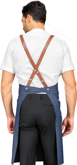 Isacco Ποδιά Barista / Barkeeper Ganzkörper Blau