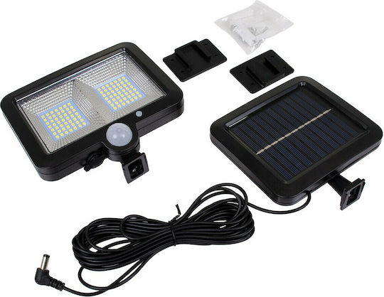 GloboStar Στεγανός Ηλιακός Προβολέας LED 10W Ψυχρό Λευκό 6000K με Αισθητήρα Κίνησης και Φωτοκύτταρο IP65