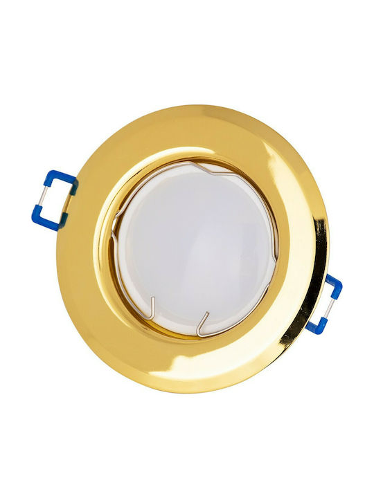 GloboStar DELTA Round Metallic Frame for Spot GU10 Gold 83x83cm. 1pcs