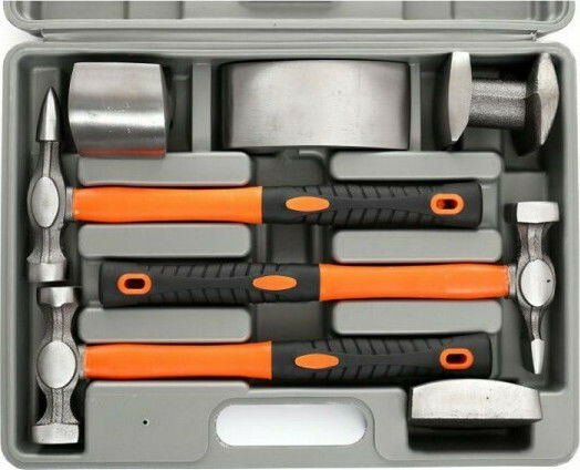 Kraft & Dele Set of Bodywork Hammers & Dollies 7pcs