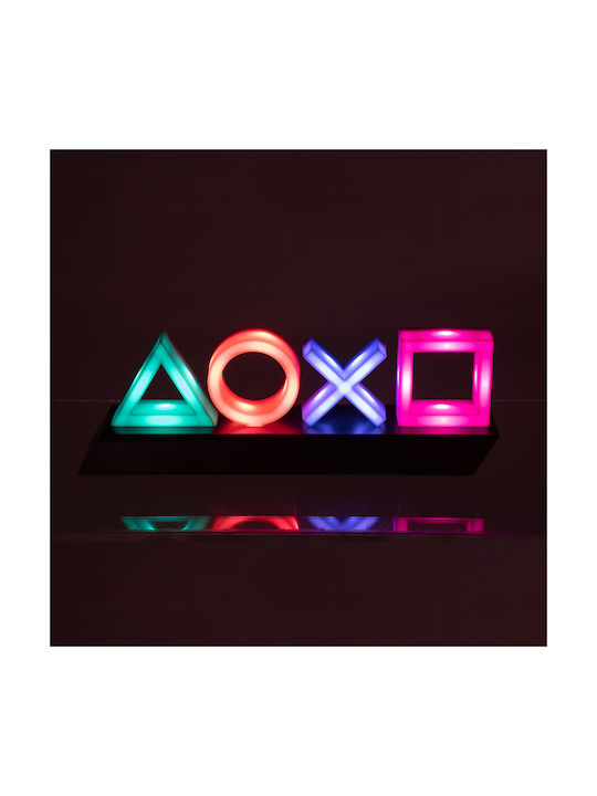 GloboStar Led Παιδικό Διακοσμητικό Φωτιστικό Playstation Icons Πολύχρωμο 30.5x6x10.5εκ.