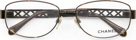 Chanel Metal Eyeglass Frame Brown 2083B 111