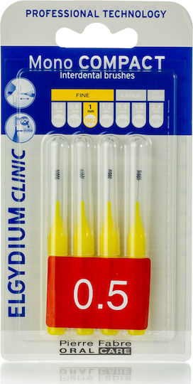 Elgydium Clinic Mono Compact Interdental Brushes 0.5mm Yellow 4pcs