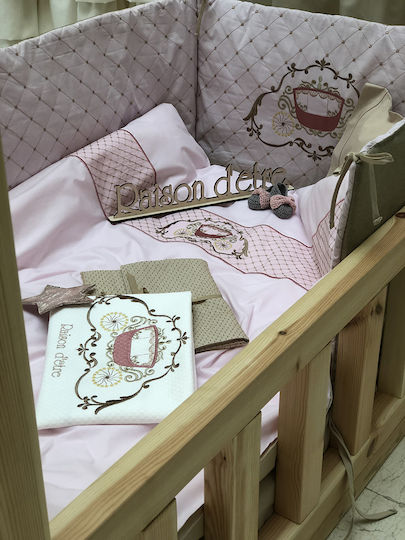 Raison D' Etre Magical Coach Crib Bumpers Classic Inside Pink 45x210cm 56/dreamy