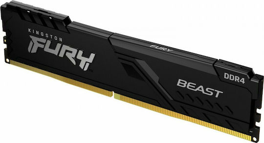 Kingston Fury Beast DDR4 32GB RAM με 2x16GB Modules και Ταχύτητα 3600 για Desktop