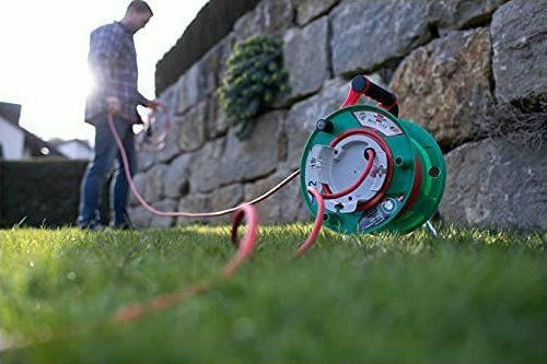 Brennenstuhl Cablu de prelungire 1 loc cu cablu de 38m Diametru 3 x 1.5mm² Rezistent la apă Verde