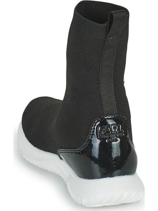 Kinder Sneakers Hoch Slip-on Schwarz