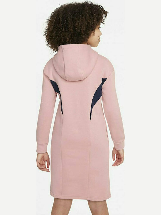 Nike Παιδικό Φόρεμα Μακρυμάνικο Ροζ