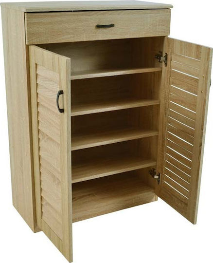 Suport pentru pantofi cu 4 Rafturi Bej L68xW32xH98cm