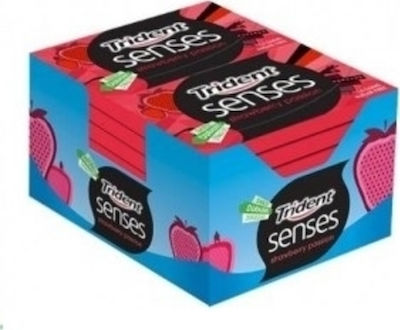 Trident 14 Chewing gum Senses with Φράουλα Flavour Sugar Free 12pcs 27gr