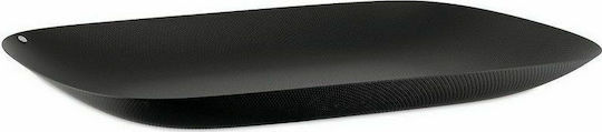 Alessi Rectangular Metallic Decorative Platter Moire Black 45x34x2cm