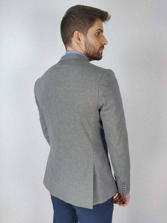 Endeson Fashion Men's Suit Jacket Slim Fit Gray