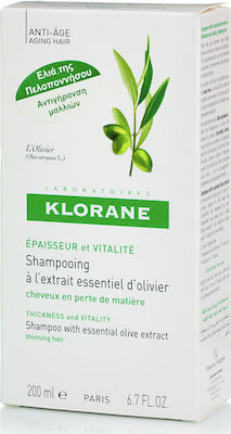 Klorane Thickness & Vitality Essential Olive Shampoos Hydration for All Hair Types 200ml