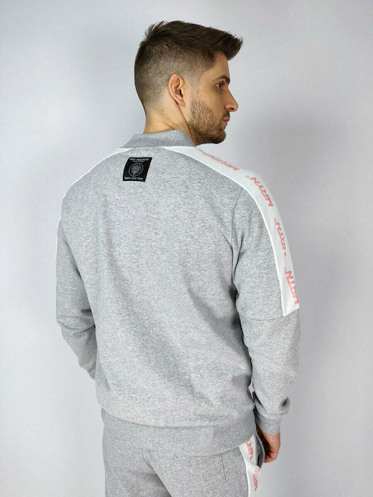 Mrt Martini Men's Sweatshirt Jacket with Pockets Gray