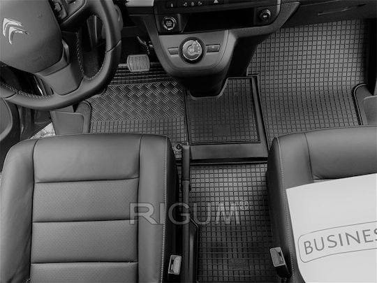 Rigum Σετ Μπροστινά και Πίσω Πατάκια 4τμχ για Peugeot Traveller Opel Zafira Life Toyota Proace (Verso) Citroen SpaceTourer Μαύρα