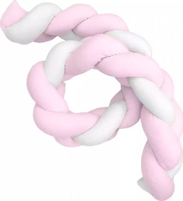 Baby Oliver Design Crib Bumpers Braided Inside Pink 18x200cm