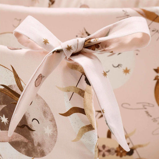 La Millou Fly Me To Moon Crib Bumpers Classic Inside Nude/Pink 25x210cm