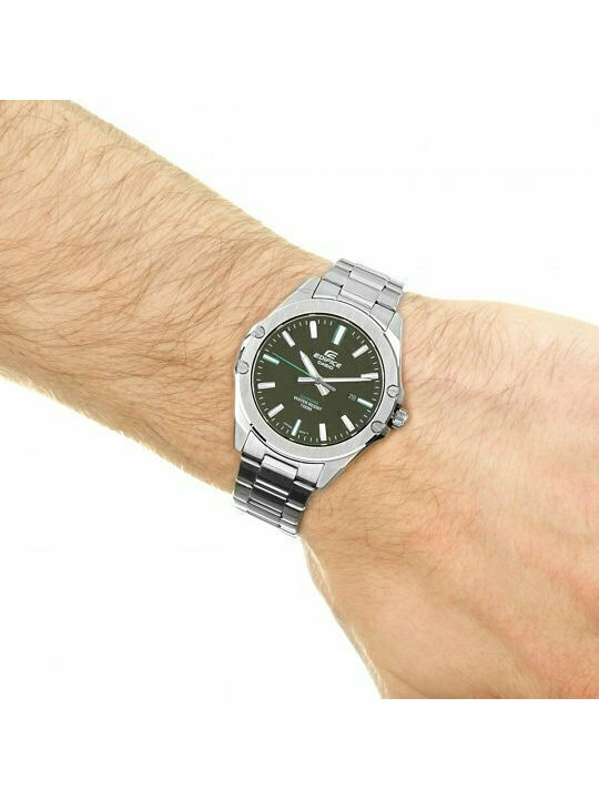 Casio Edifice Ceas Barbati 42.5mm Baterie cu Brățară Din Metal Argintie