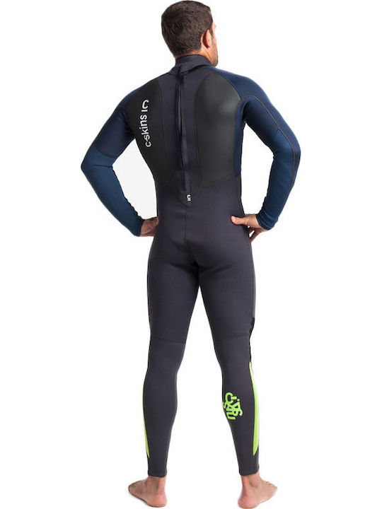 C-Skins Element Full Wetsuit with Zip Anthracite Bluestone Lime 2mm